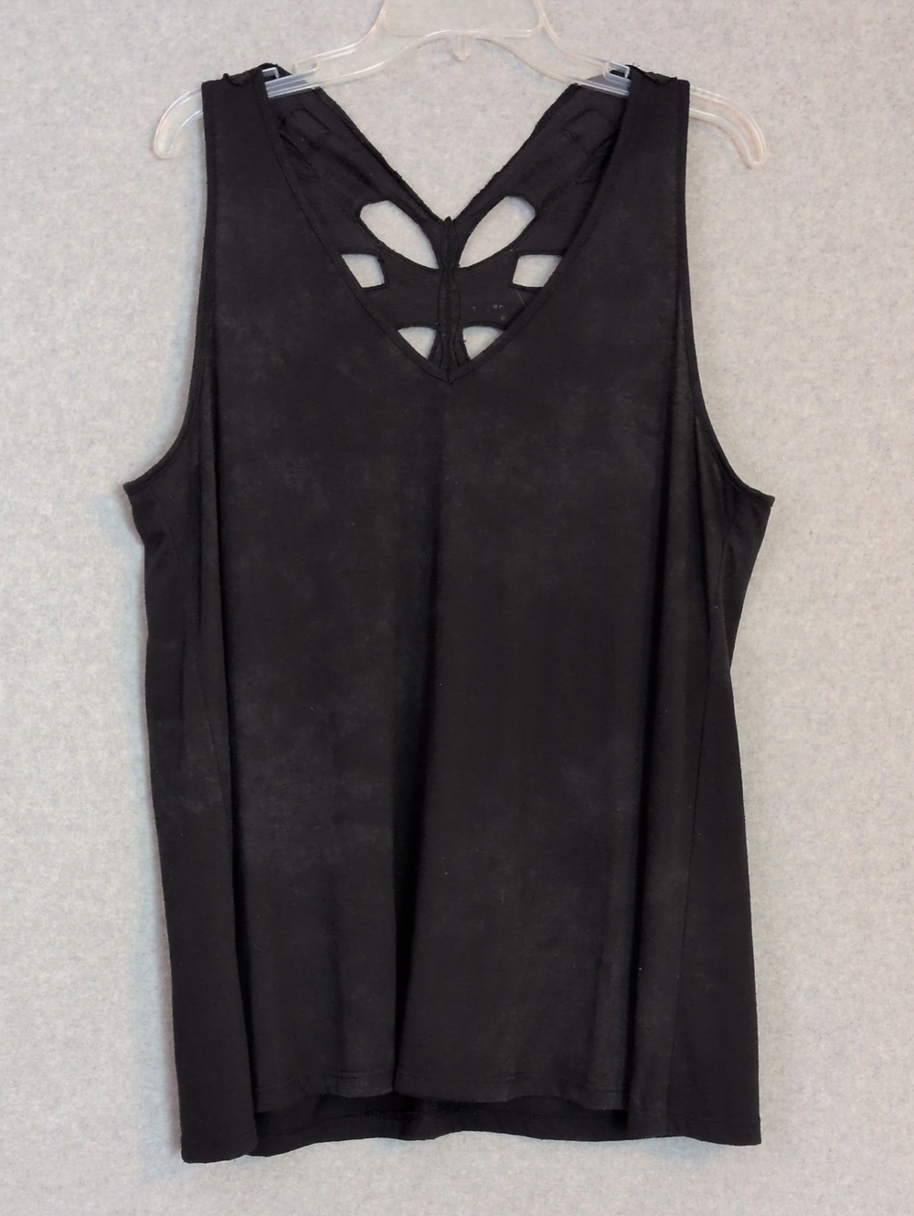 Ultra Teeze Black Butterfly Sequin Tank Women's 3X